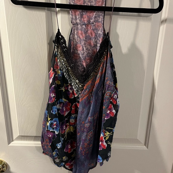 Free people M v neck boho top - Picture 1 of 2